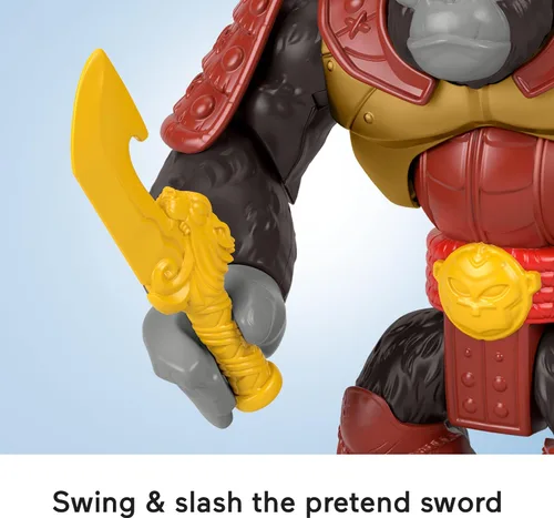 Miniatura 5 de Fisher-Price Imaginext Juguete preescolar Silverback Gorilla Smash figura de 8 pulgadas con acción de perforación y accesorios