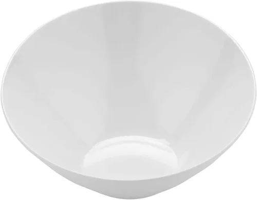 G.E.T. B-792-W - Cuenco en ángulo para servir en cascada para ensaladas, arroz y postre, 24 onzas / 9.25 pulgadas, color blanco