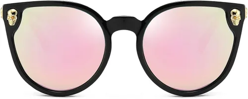 Miniatura 4 de Dollger Lentes de sol con diseño de calavera, y aros con forma de ojo de gato, protección UV400
