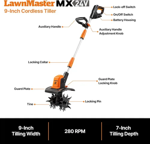 Miniatura 2 de LawnMaster Cañón inalámbrico de 24V MAX 9" - CLTE2409