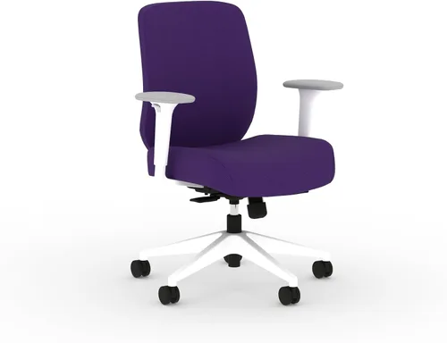 Miniatura 17 de HON Altern Silla de oficina ergonómica de tela, silla de escritorio con respaldo bajo con brazos ajustables, deslizamiento de asiento, inclinación