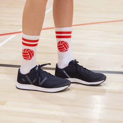 Miniatura 5 de ChalkTalkSPORTS Calcetines de voleibol de alto rendimiento Pelota clásica Jóvenes y adultos Varios colores Calcetines de voleibol a media