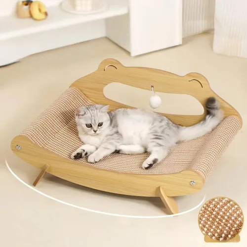 Miniatura 2 de Cama Rascador Extra Grande para Gatos de Interior – Almohadilla de Sisal Gigante Curvada para Rascar, Sillón Tumbona para Gatos, Poste Rascador