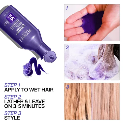 Miniatura 6 de Redken Blondage Purple Shampoo For Blonde, Bleached or Highlighted Hair - Neutralizes Brassy Tones With Salicylic Acid, Color Depositing