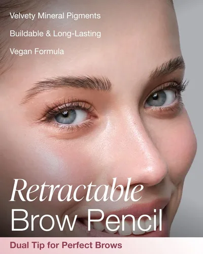 Miniatura 3 de Mineral Fusion Lápiz retráctil para cejas (rubio) – Ganador del premio TZR Beauty Heroes 2025 – Forma y define las cejas con cepillo de carrete