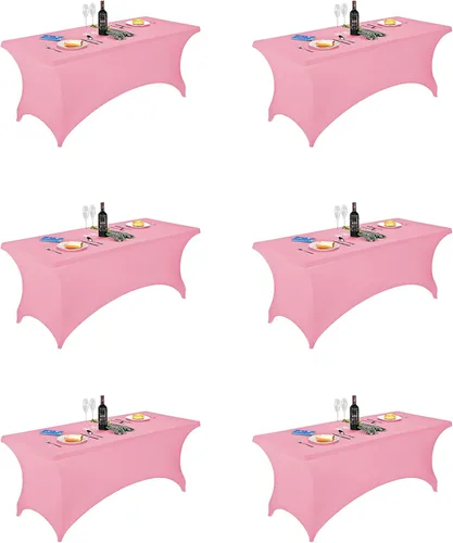 Miniatura 51 de FORLIFE - Funda de mesa de elastano, mantel ajustado de 4 pies para mesas rectangulares, funda elástica para patio, universal para bodas, banquetes