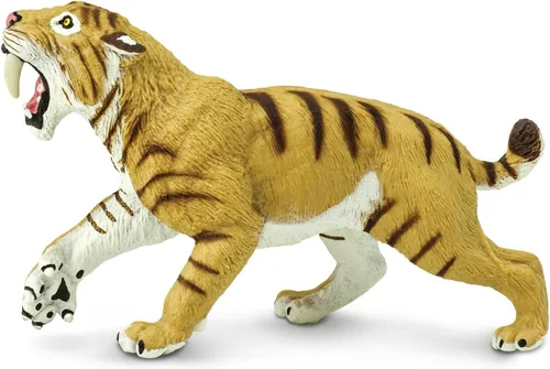 Safari Ltd. Smilodon Figura de tigre dentado de sable de 4 pulgadas, juguete educativo para niños, niñas y niños a partir de 3 años