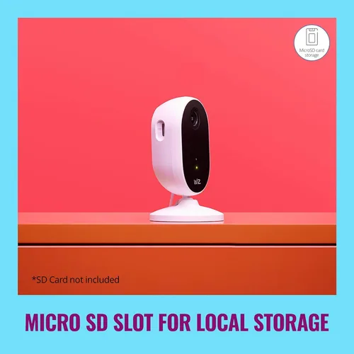 Miniatura 4 de Kit de inicio de monitoreo del hogar WiZ incluye cámara de seguridad interior, video HD 1080p con detección de movimiento y audio bidireccional