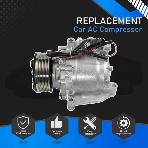 Miniatura 7 de Compresor de aire acondicionado para auto compatible con Honda Civic 2006 2007 2008 2009 2010 2011 1.8L Compresor de aire acondicionado con embrague
