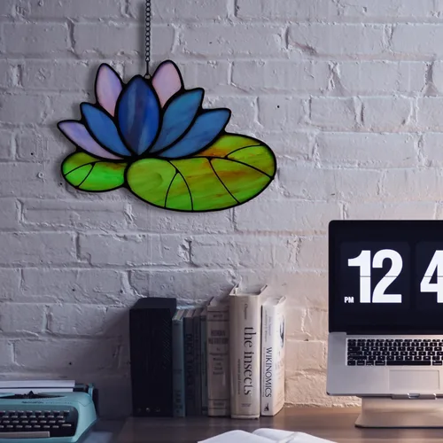 Miniatura 3 de Decoración de flores para colgar en la ventana de vitral, paneles de ventana para decoración de festividades, regalos de cumpleaños para mamá, mujer