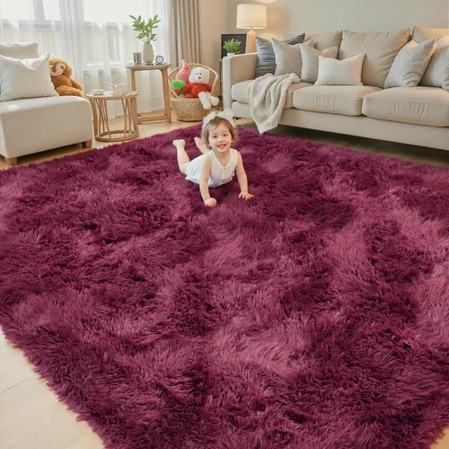 Miniatura 90 de Alfombras circulares súper suaves para niñas, castillo de princesa, tienda de campaña de 5 diámetros, alfombras circulares de área para dormitorio