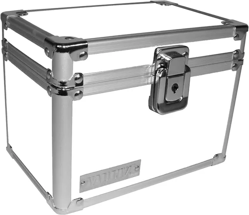 Miniatura 10 de Vaultz VZ01169 Archivador con candado para tarjetas de índice con tapa abatible - Capacidad para 350 tarjetas de 7,6 x 12,7 cm, color negro
