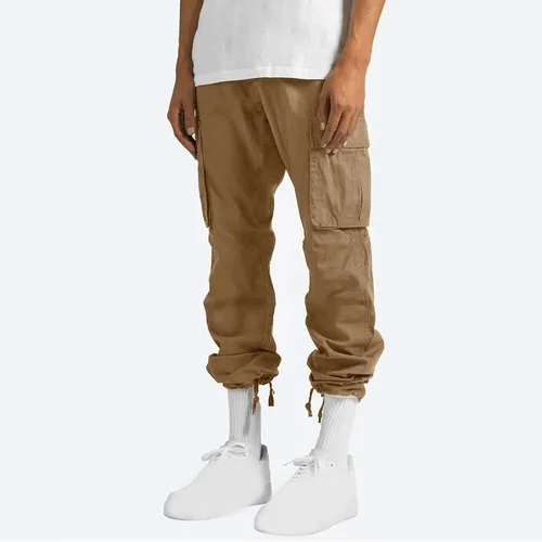 Miniatura 3 de Muscularfit Mens Cotton Cargo Pants Casual Multi Pockets Solid Sweatpants Trouser Comfort Stretch Waist Outdoor Tactical Pant