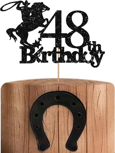 Miniatura 16 de Cowboy - Decoración para pastel de cumpleaños 40 para hombres, decoración de pastel de cumpleaños 40 para hombres, decoración de pastel