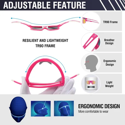 Miniatura 5 de DUCO Gafas de sol polarizadas deportivas para hombres y mujeres, gafas de sol para correr, pesca, ciclismo, béisbol, protección UV400, DC0023 Lente