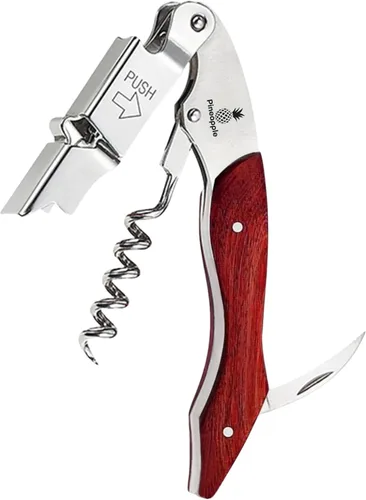 Sacacorchos para abridor de vino – Llave profesional de doble bisagra para camareros con cortador de papel de aluminio y abridor de botellas de