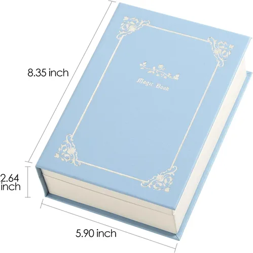 Miniatura 2 de CASEGRACE Joyero organizador de piel sintética con diseño de libro mágico para aretes, pulseras, collares, anillos, almacenamiento para mujeres