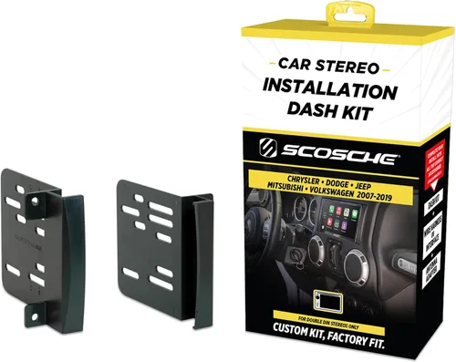 Miniatura 10 de Scosche ICCR6BN Kit de instalación de radio Double DIN para salpicadero Compatible con vehículos selectos Chrysler, Dodge, Jeep y RAM de 2007-2019
