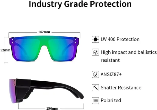 Miniatura 5 de Gafas de sol polarizadas para hombres y mujeres, resistencia al impacto, Z87.1safety UV400, protección ligera para trabajadores