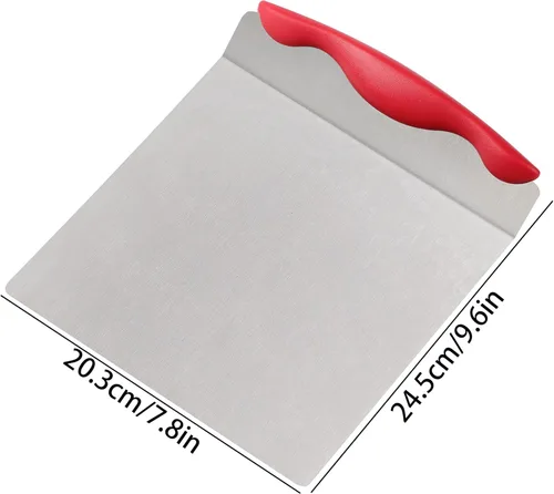 Miniatura 2 de Levantador seguro para tartas, 7.8 x 9.6 pulgadas, acero inoxidable, pala de transferencia de pizza, bandeja cuadrada para tartas, herramienta