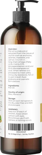 Miniatura 3 de velona - Aceite de pescado omega-3, 8 onzas líquidas, aceite portador 100% puro y natural, refinado, vitamina E, D, omega-3, cocina, cara, cuerpo