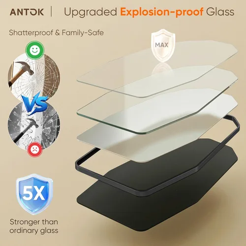Miniatura 5 de Antok Espejo de longitud completa, espejo de suelo de 76 x 34 pulgadas, espejo de cuerpo completo montado en la pared o inclinado con marco
