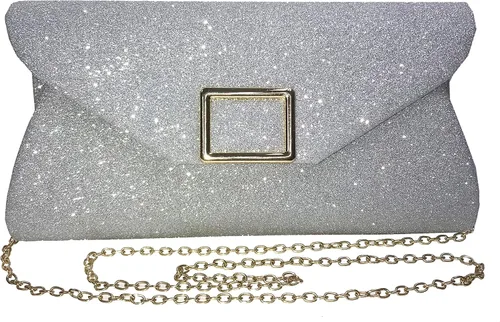 sioglam Bolso de mano de noche con purpurina para mujeres y niñas, bolsa de baile de graduación, cóctel, fiesta, boda, noche