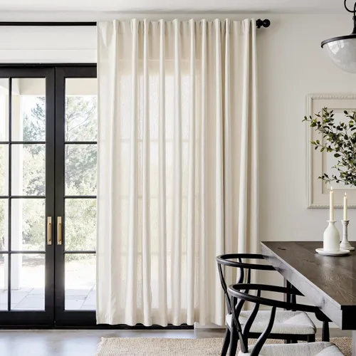 Miniatura 59 de JINCHAN Cortinas de lino de 108 pulgadas de largo, juego de 2 paneles, cortinas de ventana para sala de estar y dormitorio, cortinas