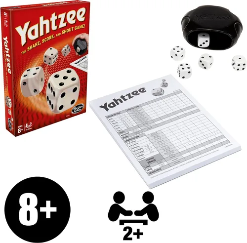 Miniatura 3 de Hasbro Gaming Yahtzee Game, juegos de dados de juego rápido para niños, adolescentes y adultos, juegos de estrategia, juegos familiares para niños