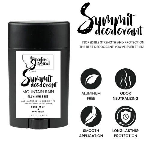 Miniatura 2 de Desodorante natural sin aluminio para hombres y mujeres, control de olores de larga duración con arrurruz, bentonita y aceites esenciales, 2.65