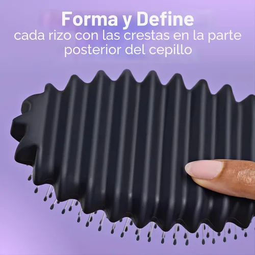 Miniatura 4 de Wet Brush Cepillo desenredante para rizos, negro, definición de rizos para tipos de cabello rizado y enrollado, cerdas IntelliFlex desenredan