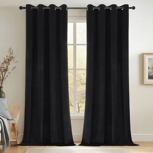Miniatura 34 de Joydeco - Cortinas opacas 100% azul rey, 84 pulgadas, 2 paneles, cortinas de terciopelo azul rey de lujo para dormitorio y sala de estar, cortinas