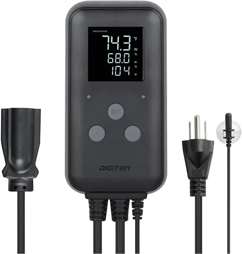 Termostato digital impermeable para invernadero, para elaboración de cerveza casera, fermentación, cría, incubación, terrario, calefacción y