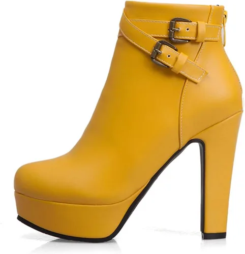 Miniatura 23 de Scaoruki Zapatos de otoño de moda para mujer, botines de tacón de bloque