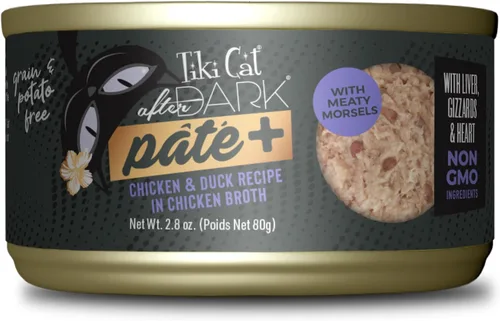Miniatura 18 de Tiki Cat After Dark Pate+ huevo de pollo y codorniz, latas de 5.5 onzas (paquete de 8)