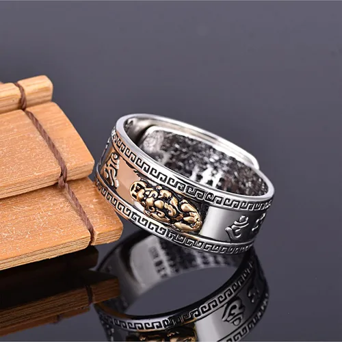 Miniatura 3 de Anillo Feng Shui Pixiu Mantra Para - Anillo Ajustable Pixiu Mantra De La Suerte