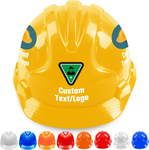 Cascos de seguridad personalizados para hombres, casco de construcción de logotipo personalizado Oro