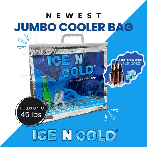Miniatura 2 de ICE N COLD Bolsas de refrigeración aisladas para pícnic/compras (paquete de dos) para comestibles, camping, senderismo, playa, viajes, ligero