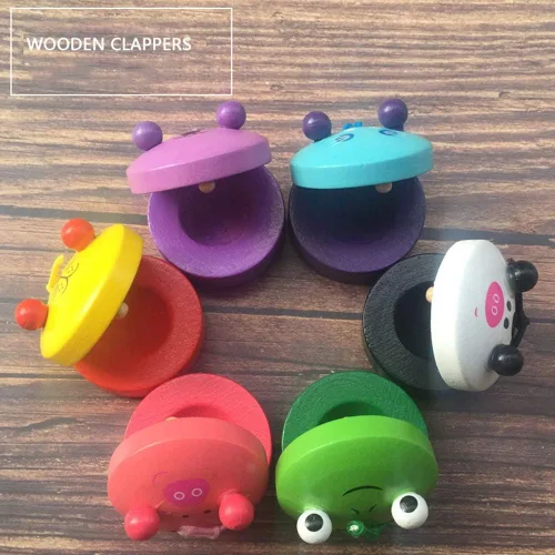Miniatura 3 de 6 castañuelas de madera para dedo, diseño de animales lindos para niños, instrumentos musicales, castinette ritmo, juguetes para niños DOXISHRUKY