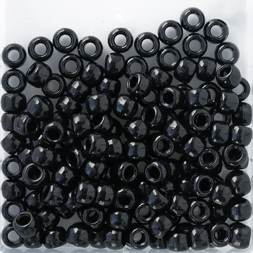 Miniatura 5 de The Beadery - Cuentas de caballo de barril de 0.354x0.236 in, negro - 900 piezas - 750V052