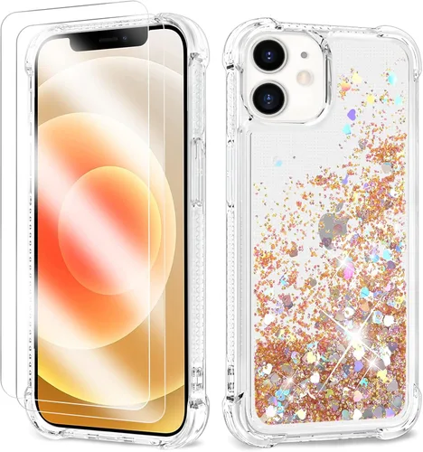 Miniatura 9 de Funda con purpurina para Samsung Z Flip 3, a prueba de golpes, funda de TPU transparente con purpurina líquida para Samsung Z Flip 3 para mujer