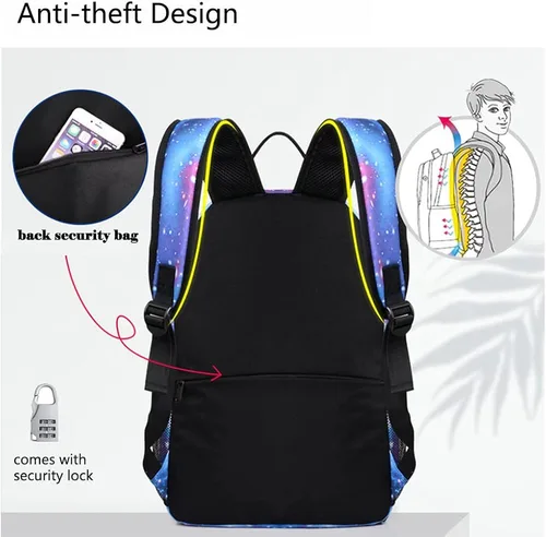 Miniatura 7 de Lmeison Mochila para adolescentes mochila de anime casual para viajes Portátil