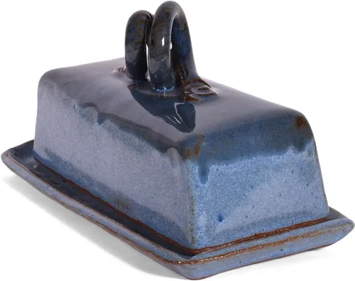 Miniatura 2 de Mantequillera con tapa de MudWorks Pottery, azul barrington, hecho a mano en los Estados Unidos