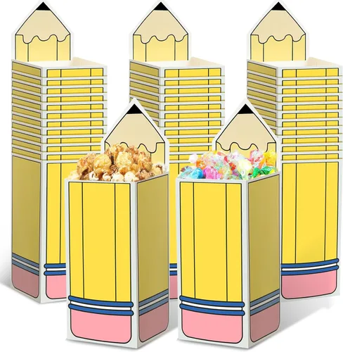 Miniatura 8 de Harloon 24 cajas de palomitas de maíz, regalo de agradecimiento al profesor, contenedor de palomitas de maíz de graduación a granel, regalos de fin