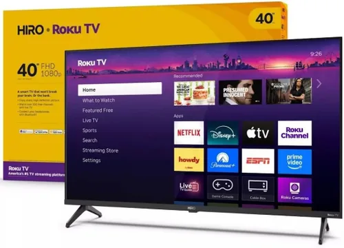 Roku Hiro TV 40 pulgadas 1080p Full HD Smart TV con Dolby Audio para transmisión, LED Direct Lit, con Wi-Fi, Bluetooth, 3X puertos HDMI - H40C3C4