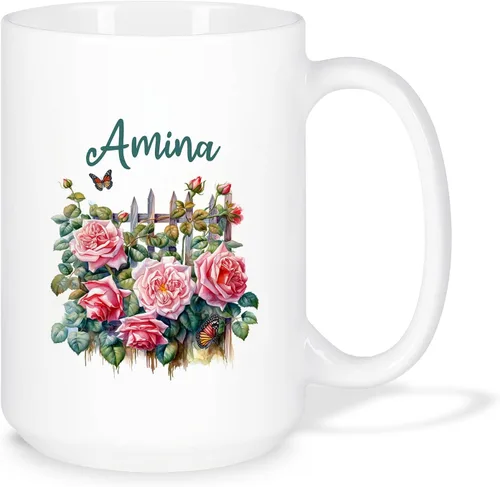 Miniatura 10 de Taza personalizada para amantes de los girasoles con nombre, regalos personalizados para amantes de las flores, taza de café de cerámica