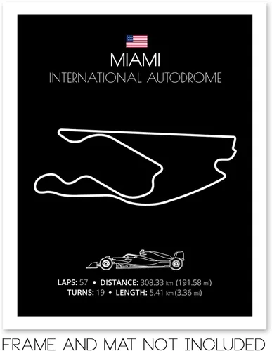 Miniatura 26 de Custom Car Posters Póster hecho a mano compatible con Autodromo Enzo e Dino Ferrari (Imola, Italia), póster de pista de carreras diseñado