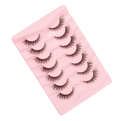 Miniatura 4 de Pestañas de ojo de gato, pestañas postizas de aspecto natural wispy, pestañas de banda transparente con aspecto de extensión de ojo de zorro