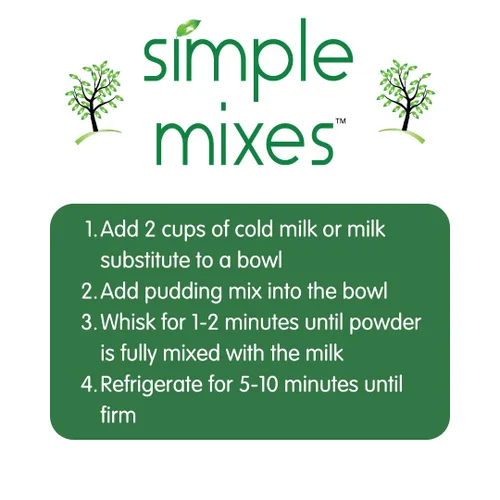 Miniatura 6 de Simple Mixes Mezcla Natural de Pudín Instantáneo y Relleno de Pastel, Aperitivo Saludable, Chocolate, Sin Gluten y Sin Colorantes, Sin Grasa ni