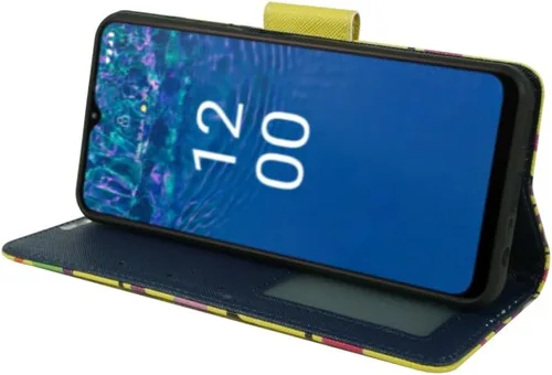 Miniatura 4 de Zase Funda protectora para Nokia G310 5G (2023), diseño lindo de piel sintética de alta calidad, cierre magnético con función atril, ranura